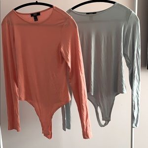 Coral & Light Blue Bodysuits